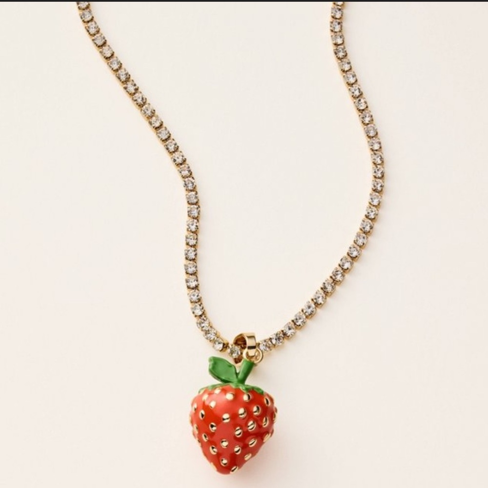 Kate Spade NY X Target Limited Edition Strawberry Charm Tennis Necklace